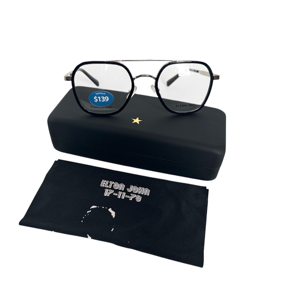 Elton John Eyewear Glasses Designer Fashion  Beatboy 51-21-140 Demo Lens NEW